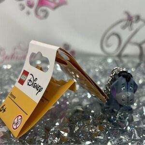 LEGO eeyore Disney Gray Eeyore Keychain Charm with Purple Accent